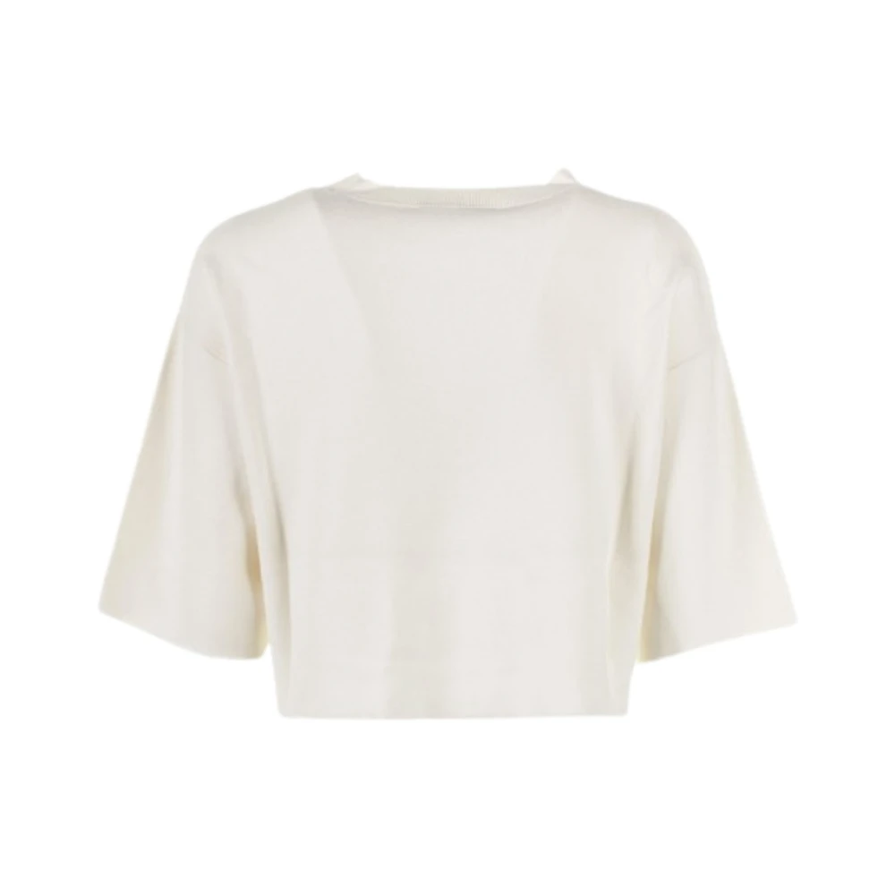 Max Mara Elegante Gebreide Top Beige Dames