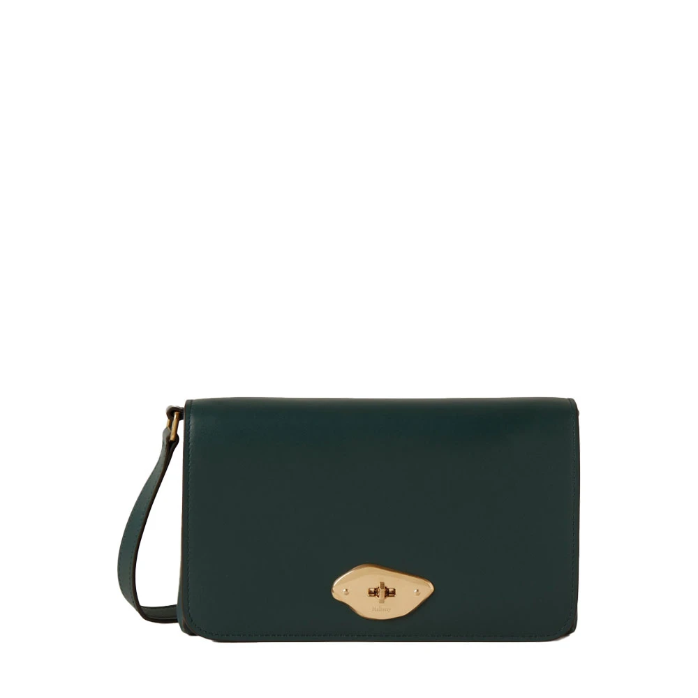 Mulberry Groene hoogglans leren portemonnee met band Green Dames