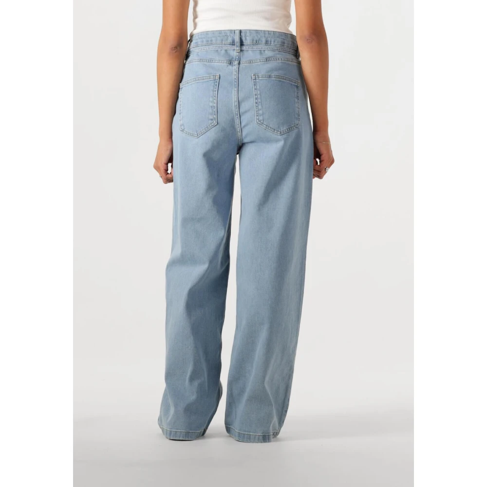 Modström Isoldemd Solid Pants Wide Jeans Blue Dames