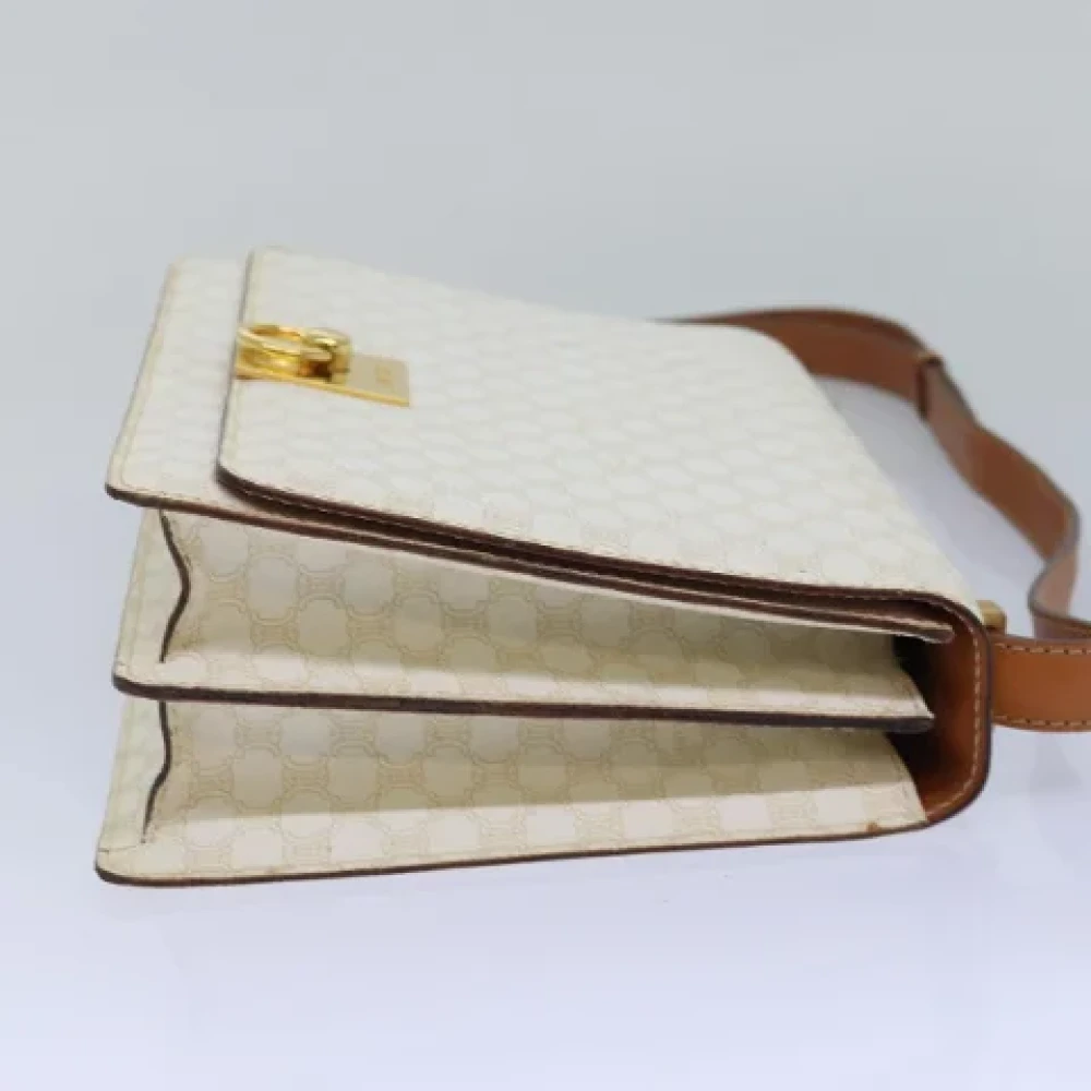 Celine Vintage Pre-owned Leather shoulder-bags White Dames
