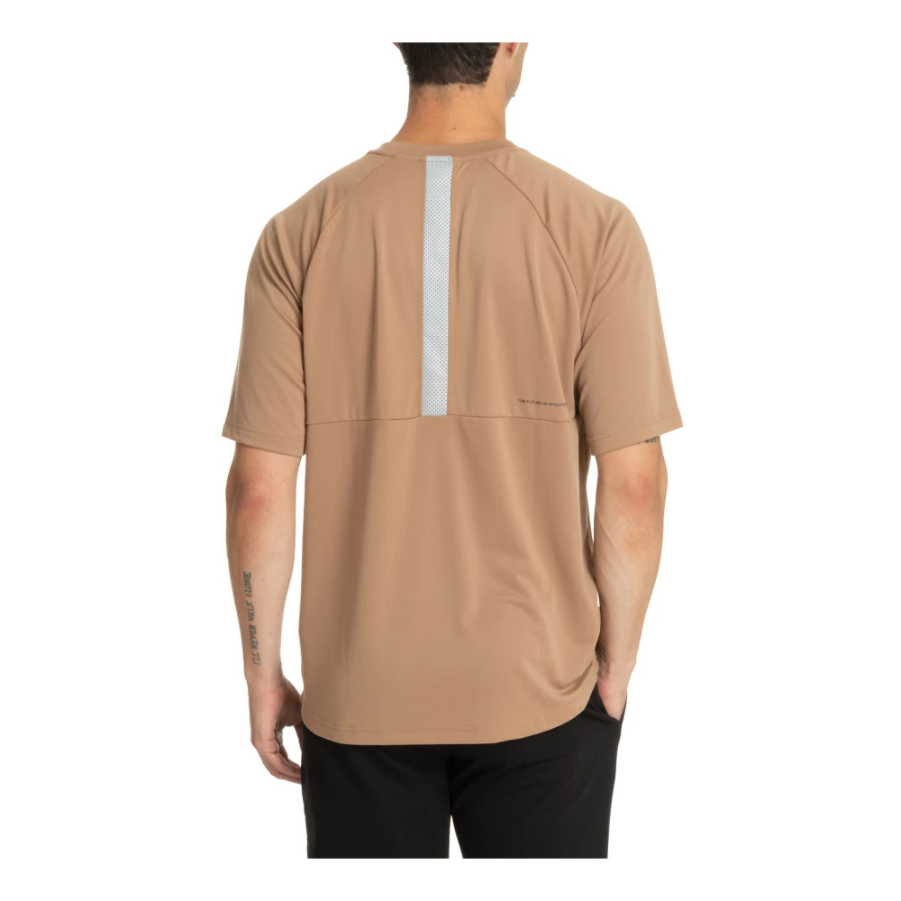 Emporio Armani EA7 Effen Logo T-shirt Beige Heren