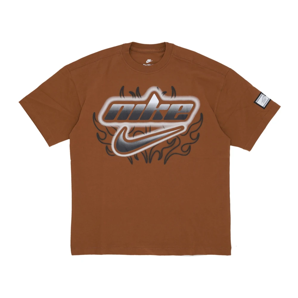 Nike Dans Oversized Tee Lt British Tan Brown Dames