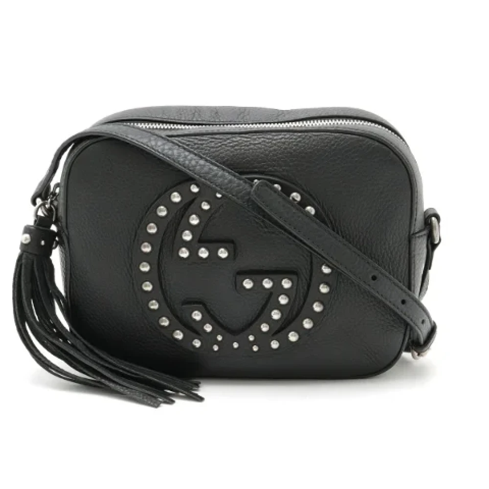 Gucci Vintage Pre-owned Leather crossbody-bags Black Dames