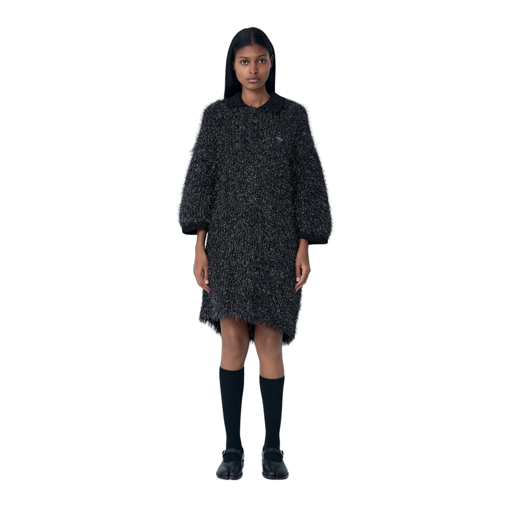 Lacoste Kvinno Svart Klänningar Dam, S, Mani Sweater Dress
