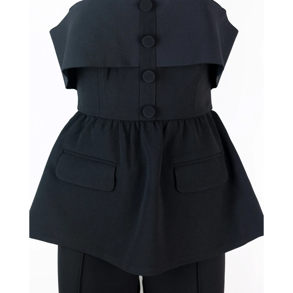 Self Portrait Zwarte ritssluiting korsetbroek Black Dames