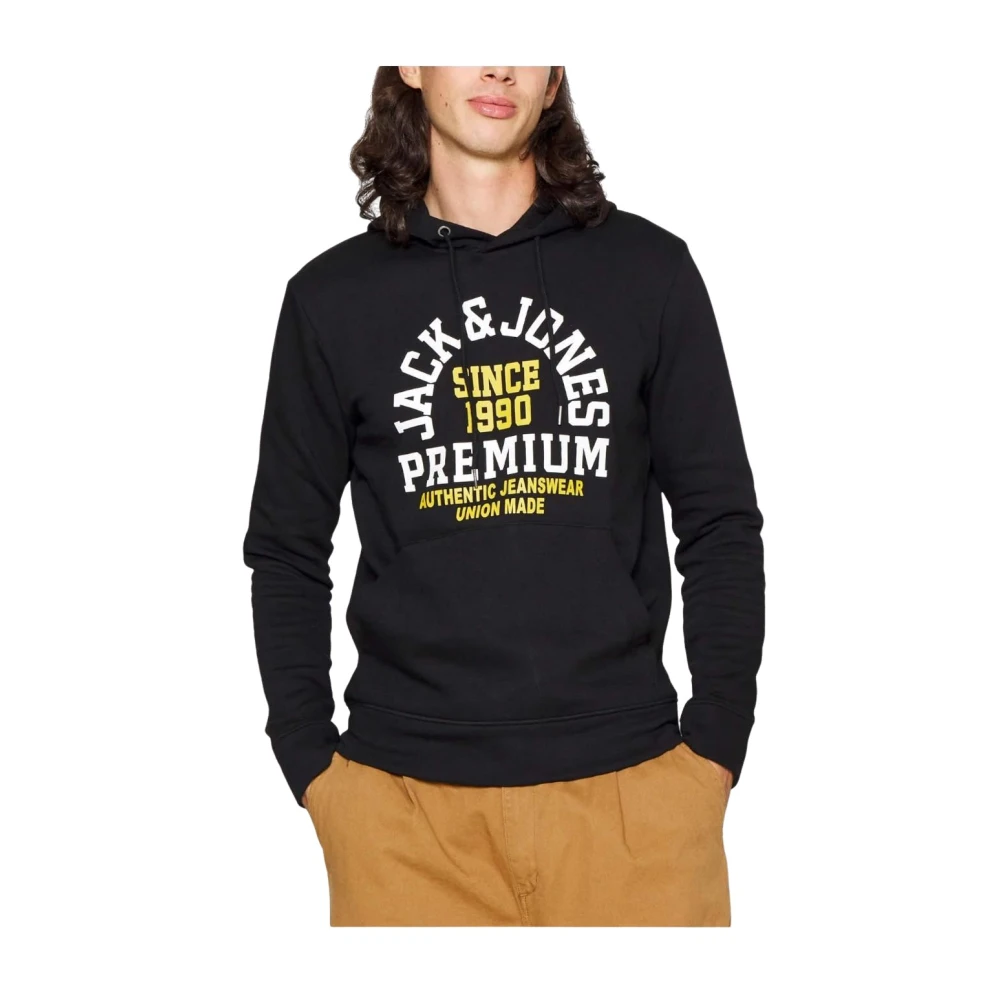 Jack & Jones Men's Black Hoodies, M, Hoodies