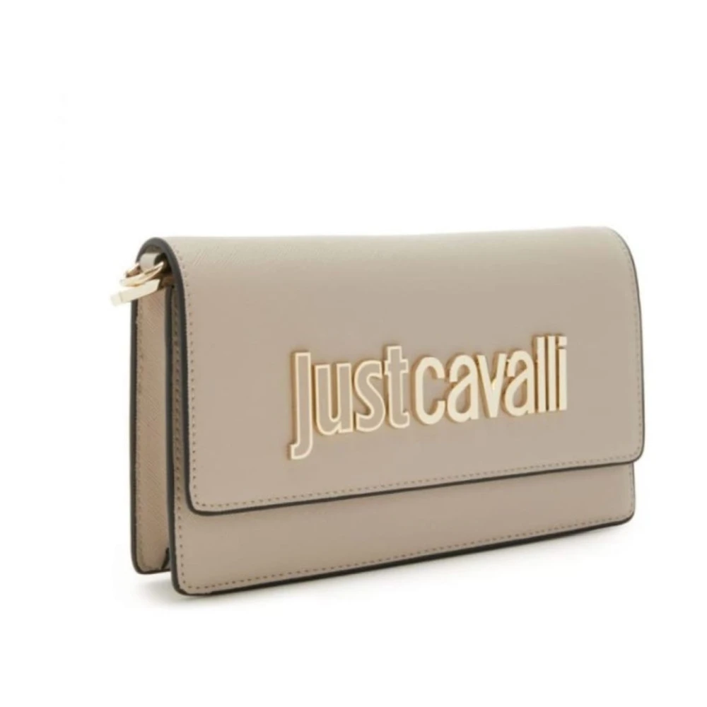Just Cavalli Metalen Lettering Dames Tas Beige Dames