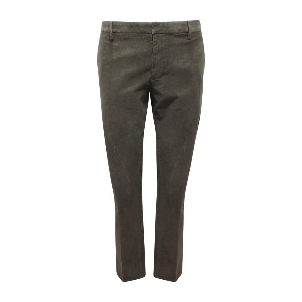 Dondup Men's Green Slim-Fit Trousers, W36, Spiritissimo Velvet Trousers