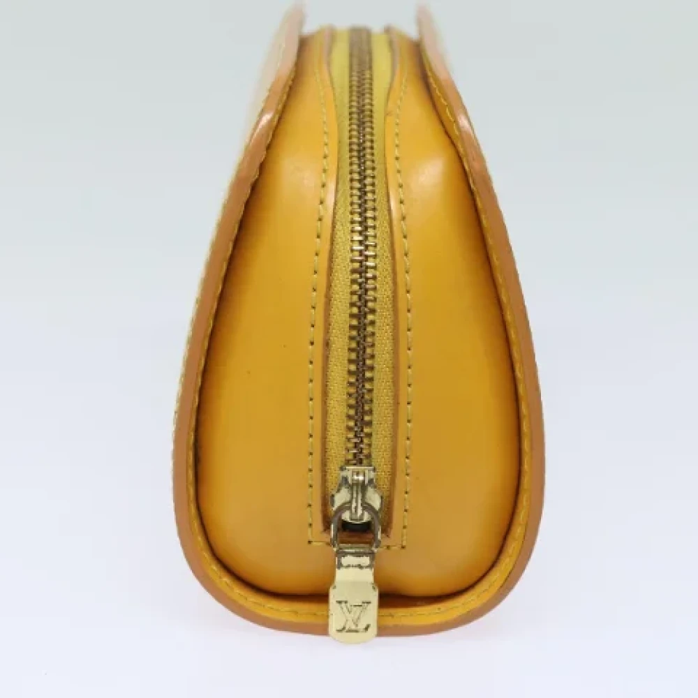 Louis Vuitton Vintage Pre-owned Leather pouches Yellow Dames