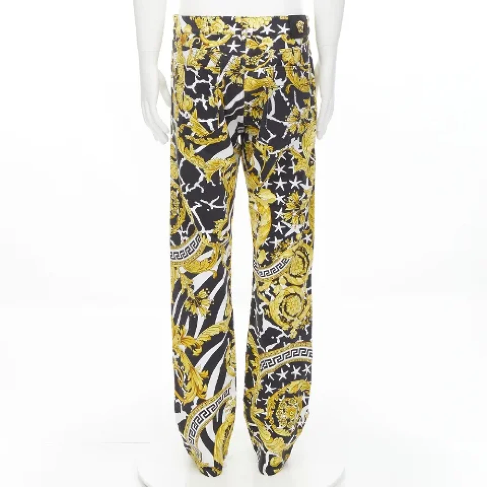 Versace Pre-owned Denim jeans Yellow Dames