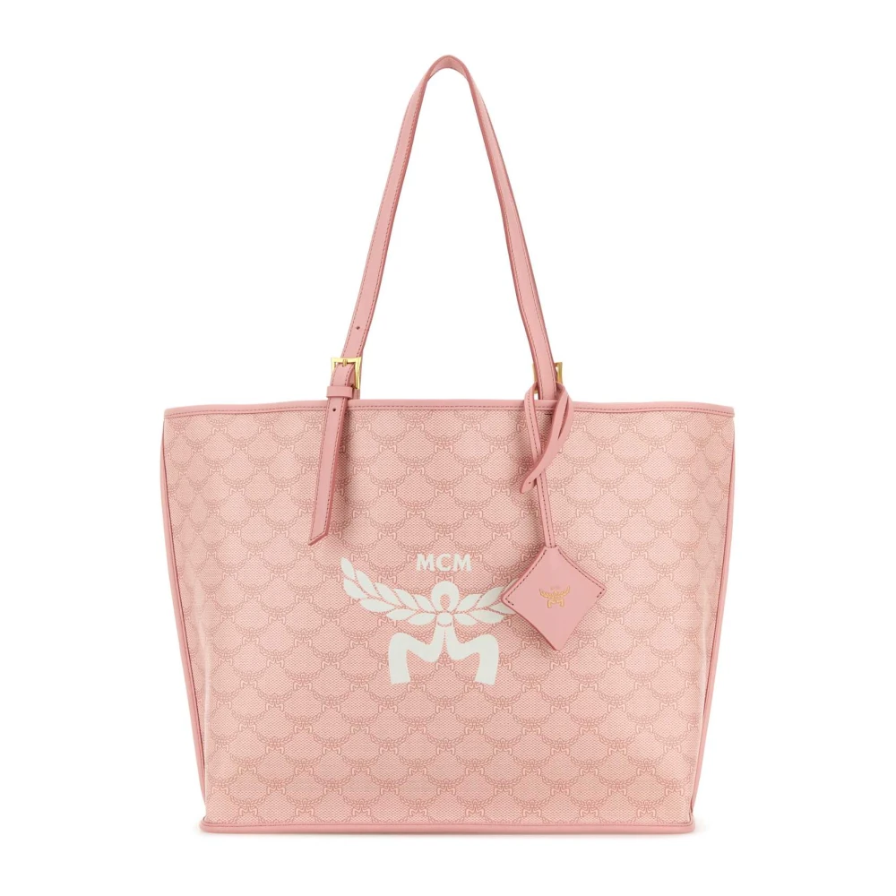 MCM Canvas Himmel Shopping Bag Pink Dames