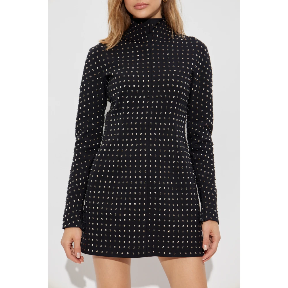 SPORTMAX Regno jurk met glinsterende applicaties Black Dames