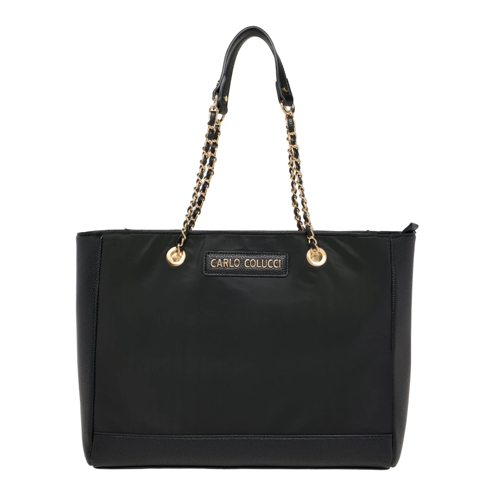 Carlo Colucci Women's Black Shopping Bags, One Size, Bags
