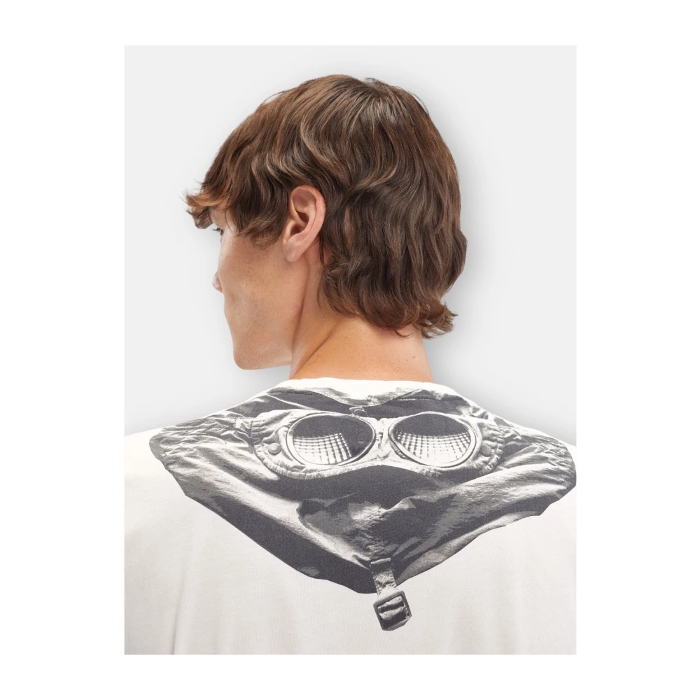 C.P. Company Goggle Hood Grafisch T-shirt White Heren