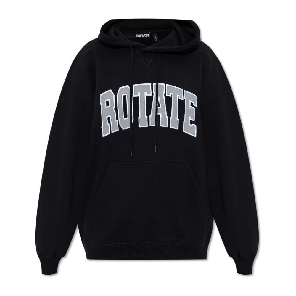 Rotate Birger Christensen Sweatshirt met logo Black Dames