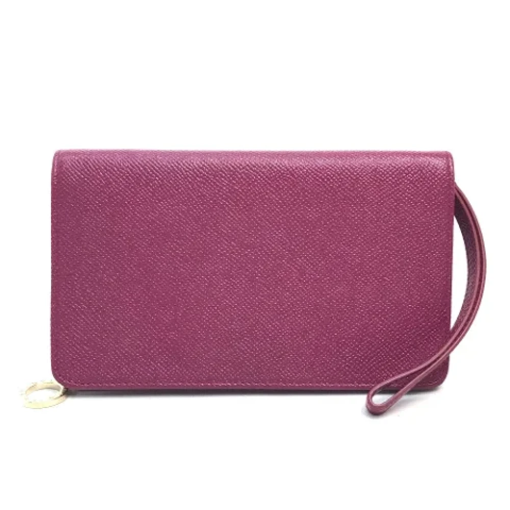 Bvlgari Vintage Pre-owned Leather wallets Pink Dames