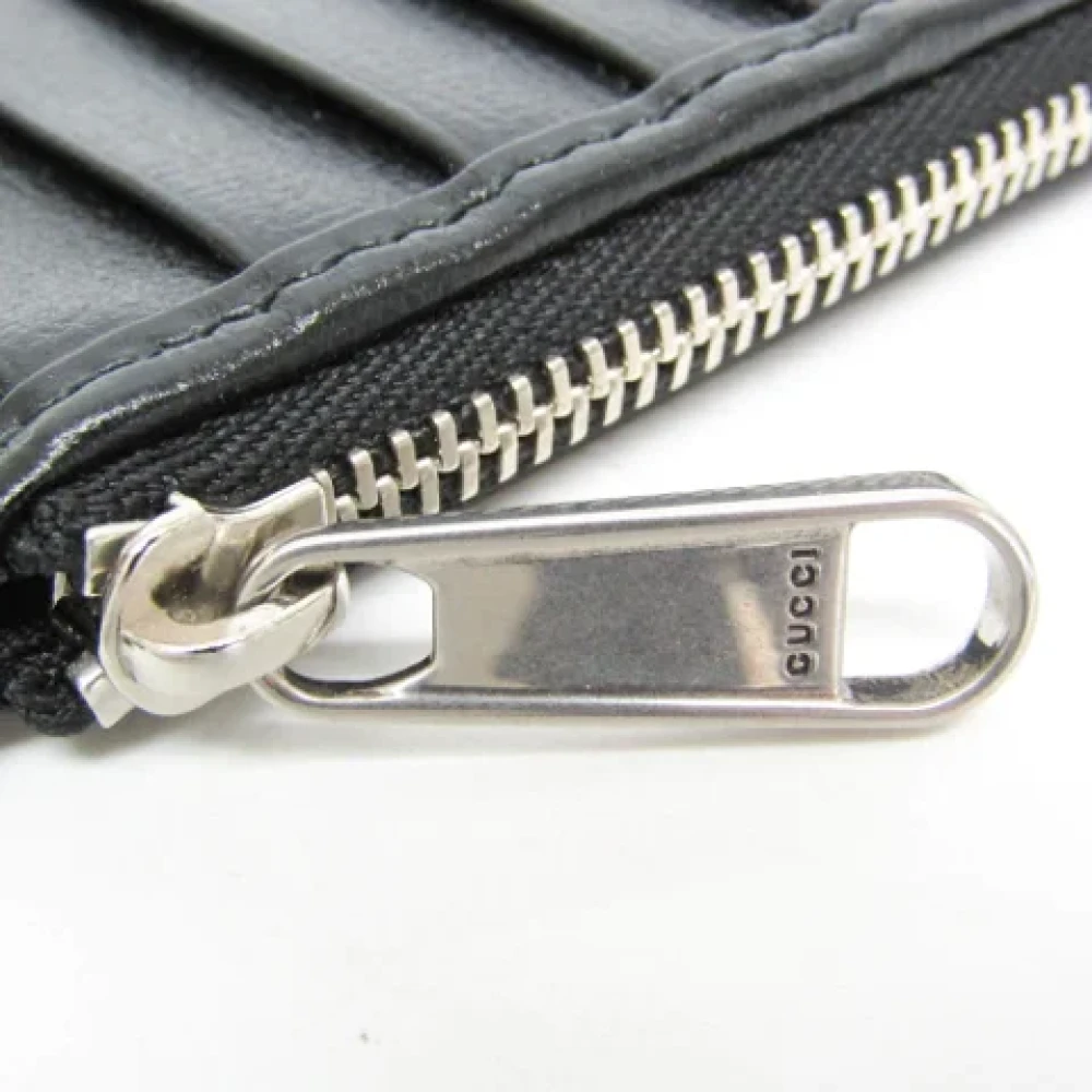 Gucci Vintage Pre-owned Leather wallets Black Dames
