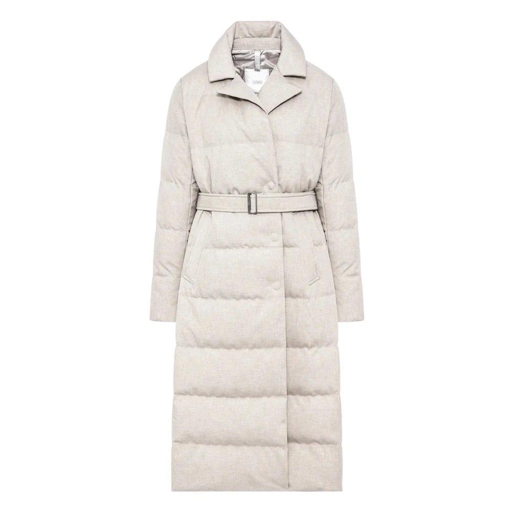 Duno Gewatteerde dubbele jas in beige Dames