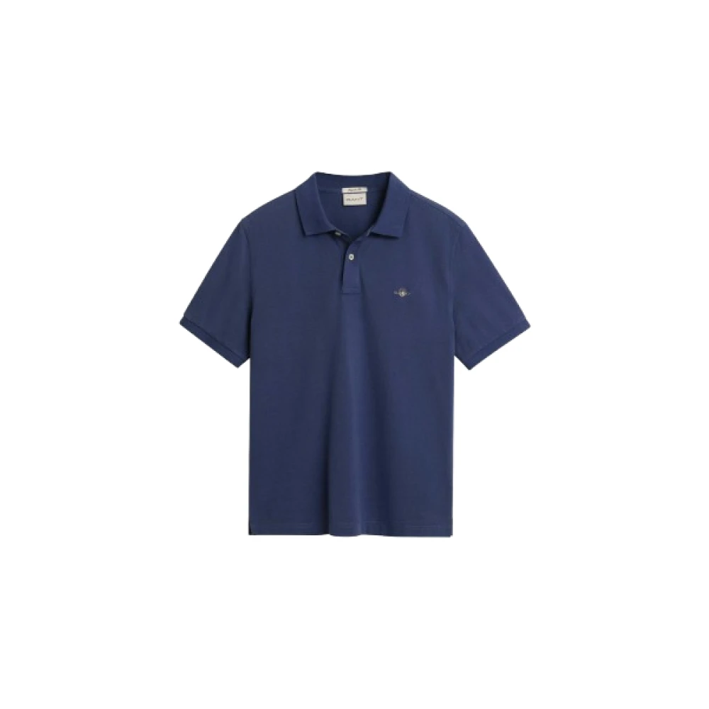 Gant Blauw Reg Shield Polo Shirt Blue Heren