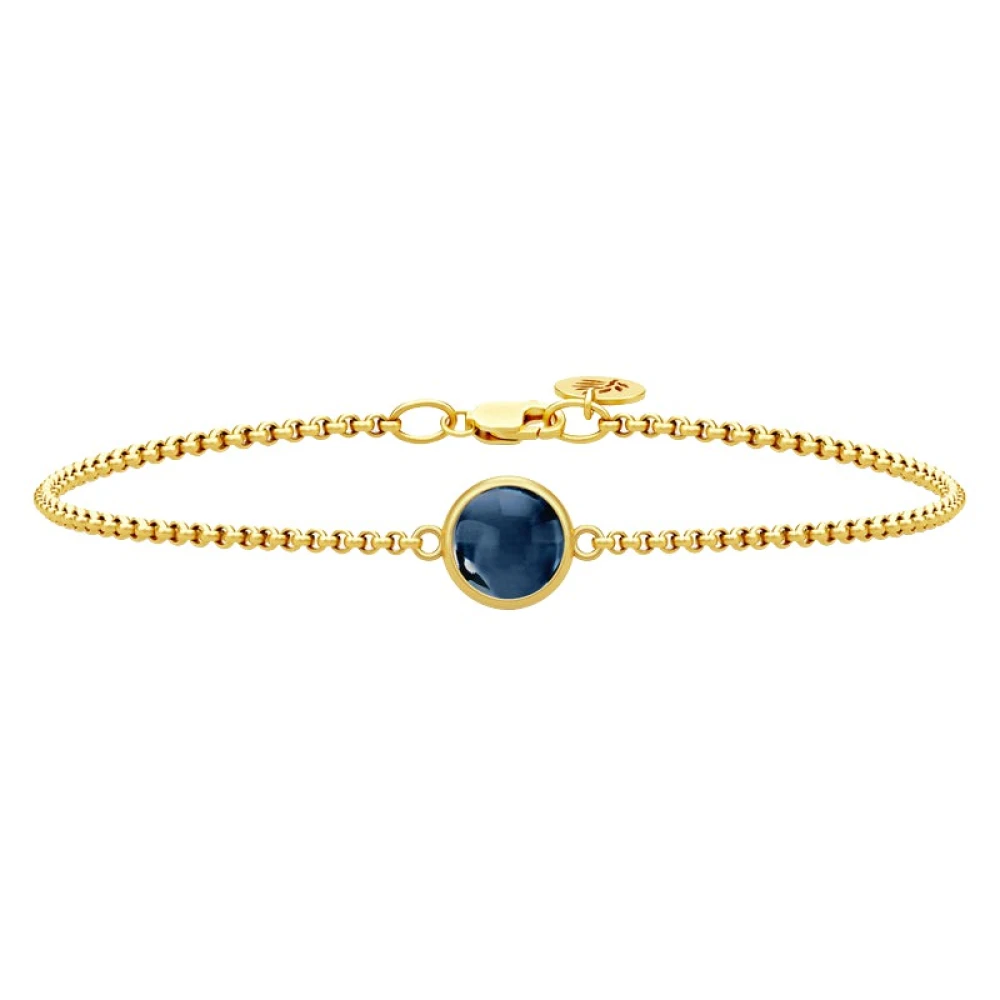 Julie Sandlau Armband av sin premium – guld Blå Dam