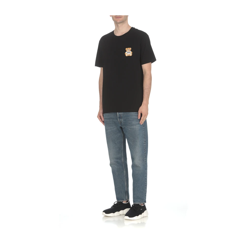 Moschino Zwart T-shirt met Teddy Bear Patch Black Heren