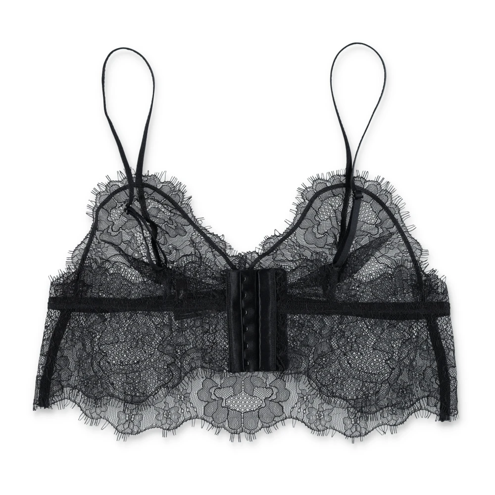 Anine Bing Elegante Kant Bralette voor Vrouwen Black Dames