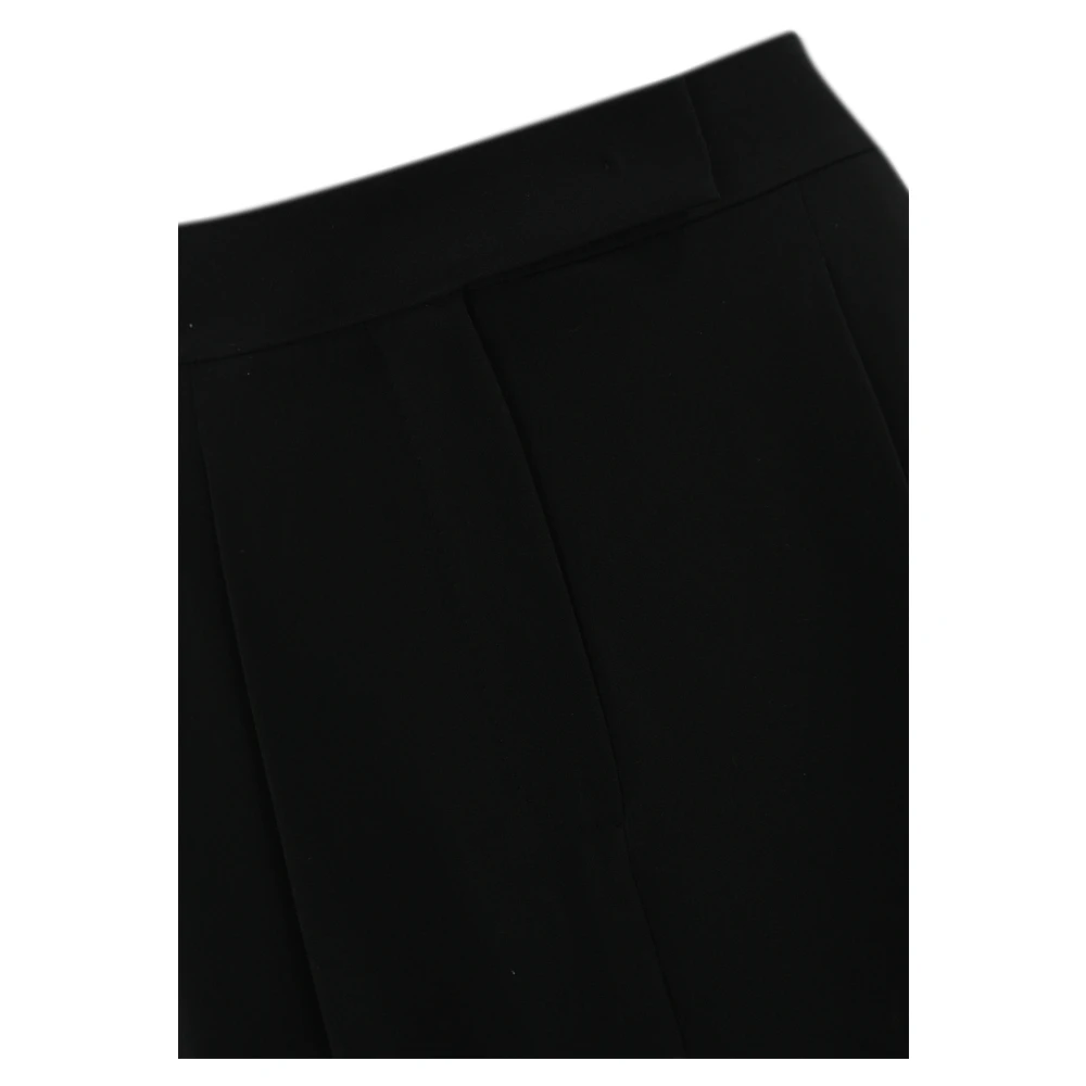 Max Mara Studio Zwarte Lange Rok Hoge Taille Rechte Pasvorm Black Dames