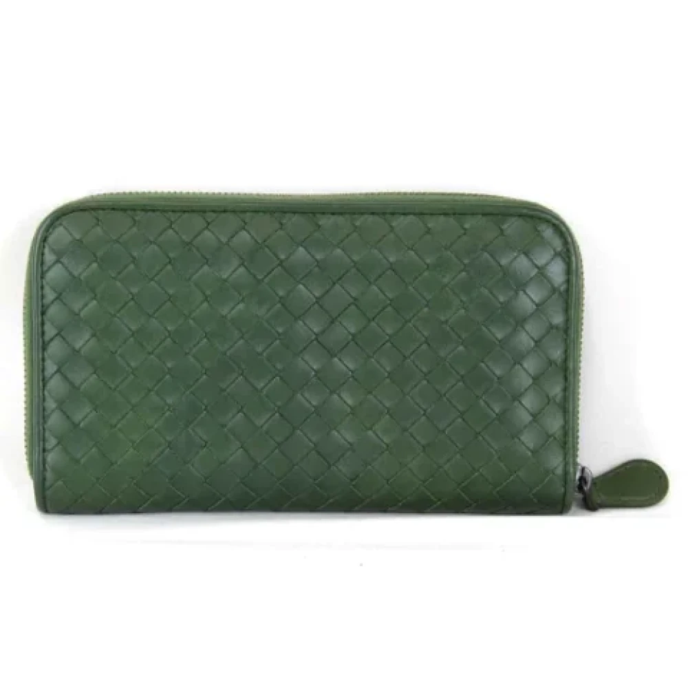 Bottega Veneta Vintage Pre-owned Leather wallets Green Dames