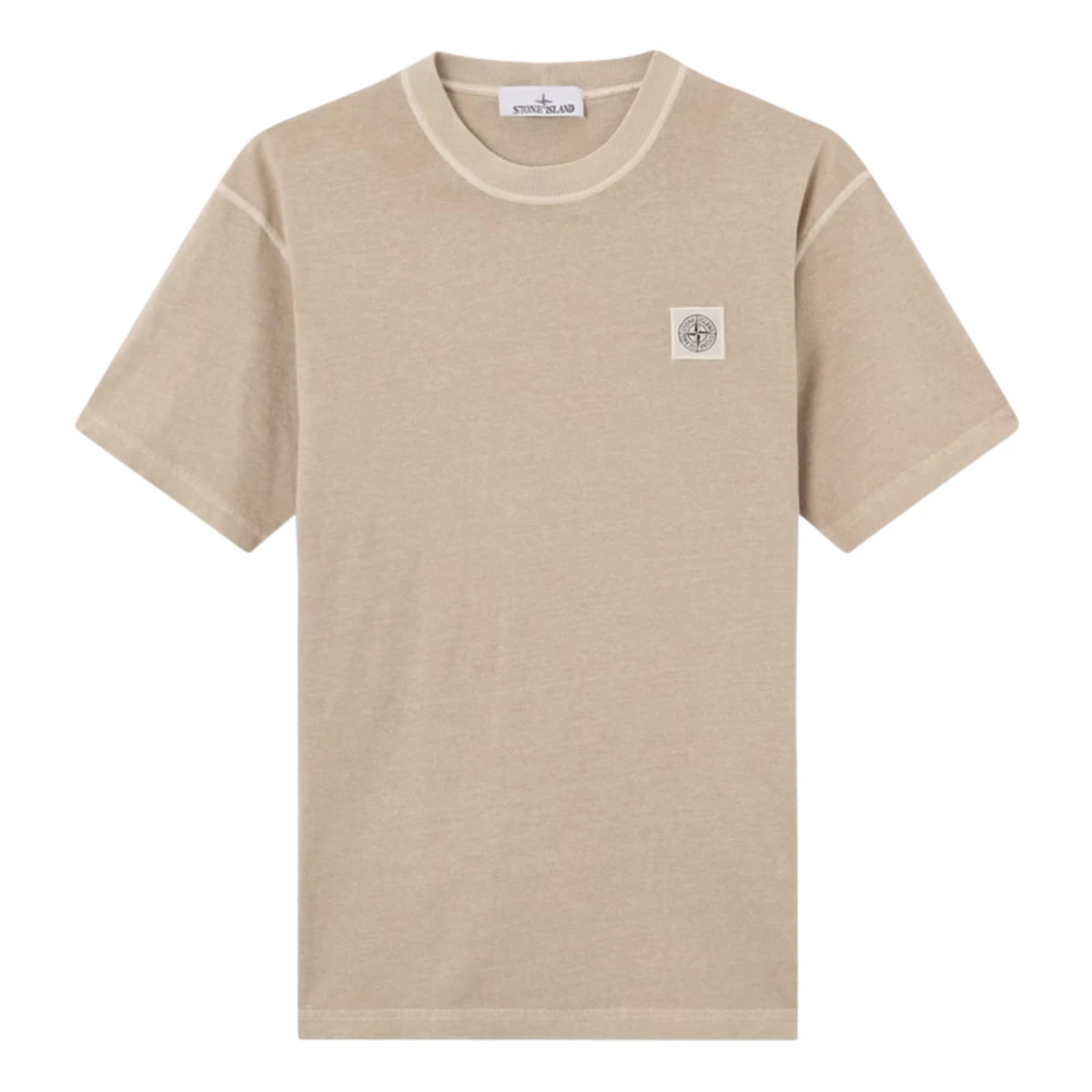 Stone Island Beige T-Shirts, Male, S, T-Shirts And Polos