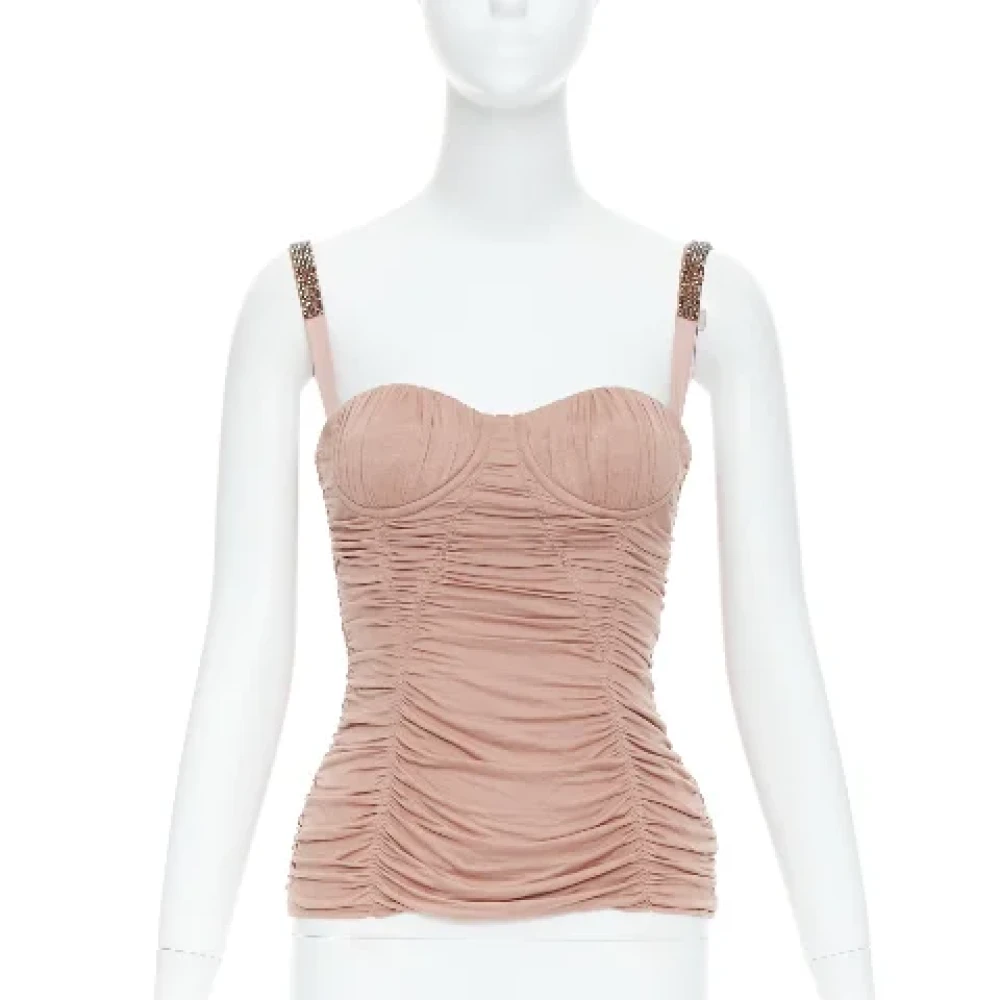 Dolce & Gabbana Pre-owned Silk tops Beige Dames