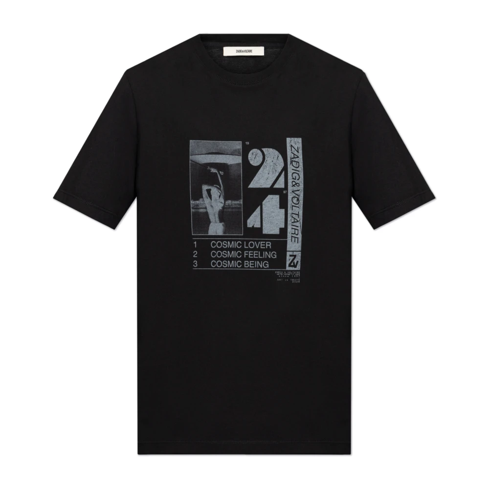 Zadig & Voltaire Bedrukt T-shirt Black Heren