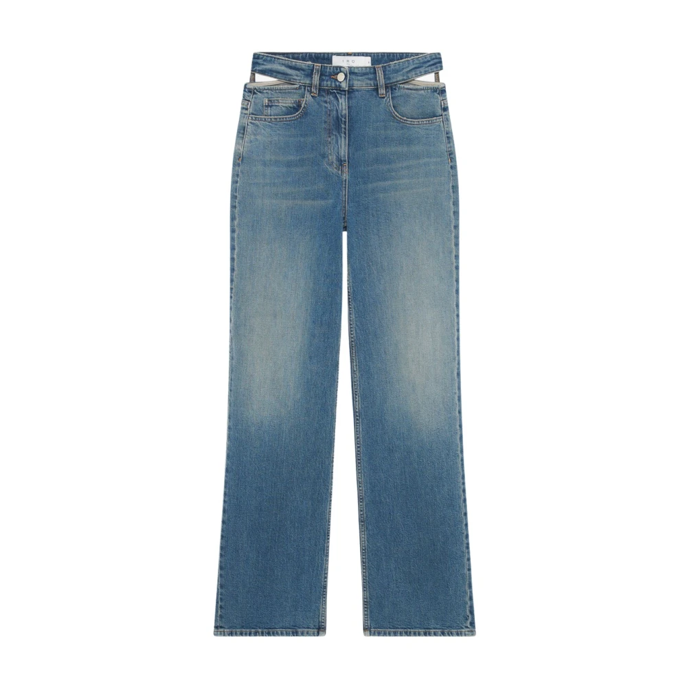 IRO Cut-out Oversized Jeans Blue Dames