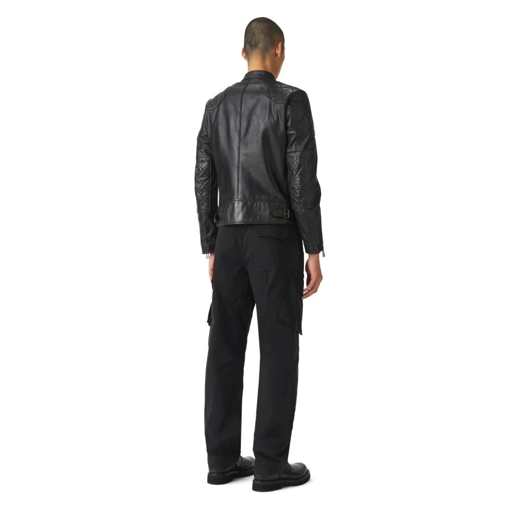 Belstaff Zwarte Leren Legacy Jas Black Heren