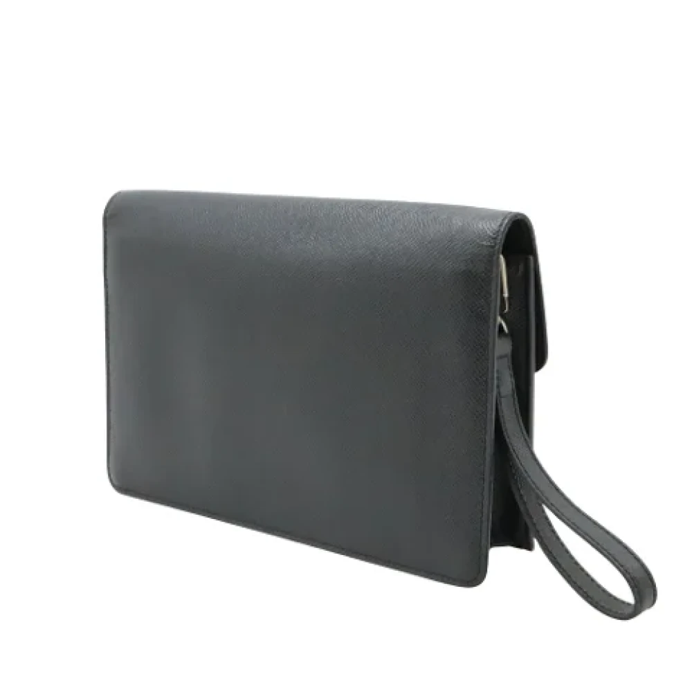 Louis Vuitton Vintage Pre-owned Leather clutches Black Dames