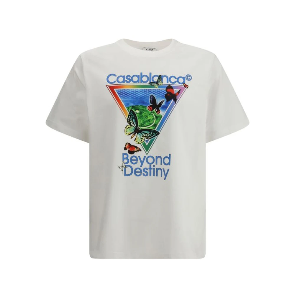 Casablanca Men's White The Tennis Club Beyond Destiny Short Sleeve T-Shirt - T-Shirts - S - Tops