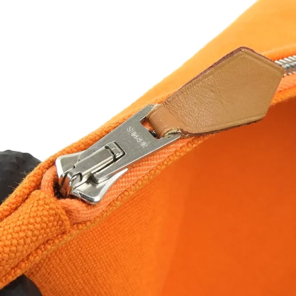 Hermès Vintage Pre-owned Canvas handbags Orange Dames