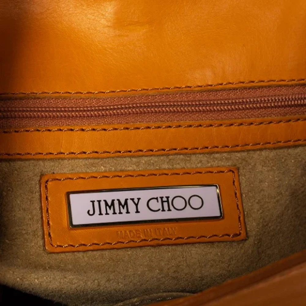 Jimmy Choo Pre-owned Raffia handbags Orange Dames