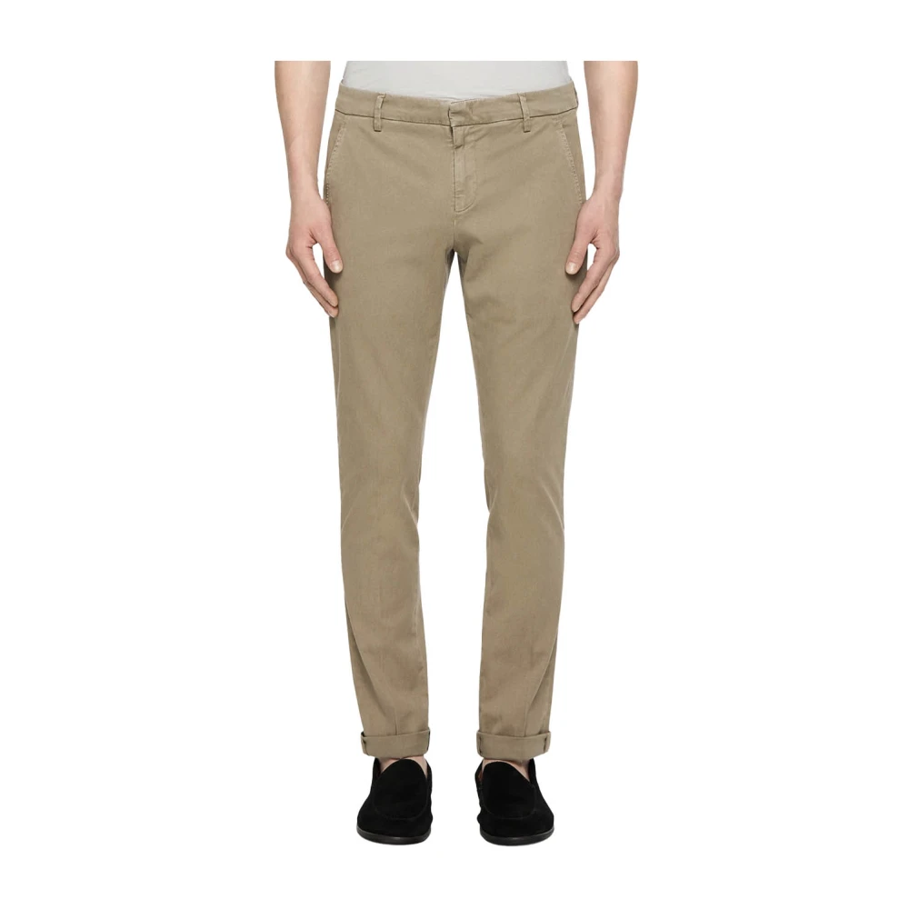 Dondup Beige Katoenen Skinny Fit Broek Beige Heren