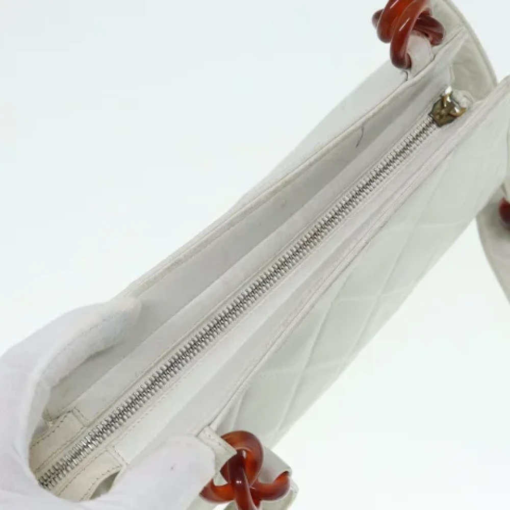 Chanel Vintage Pre-owned Leather chanel-bags White Dames
