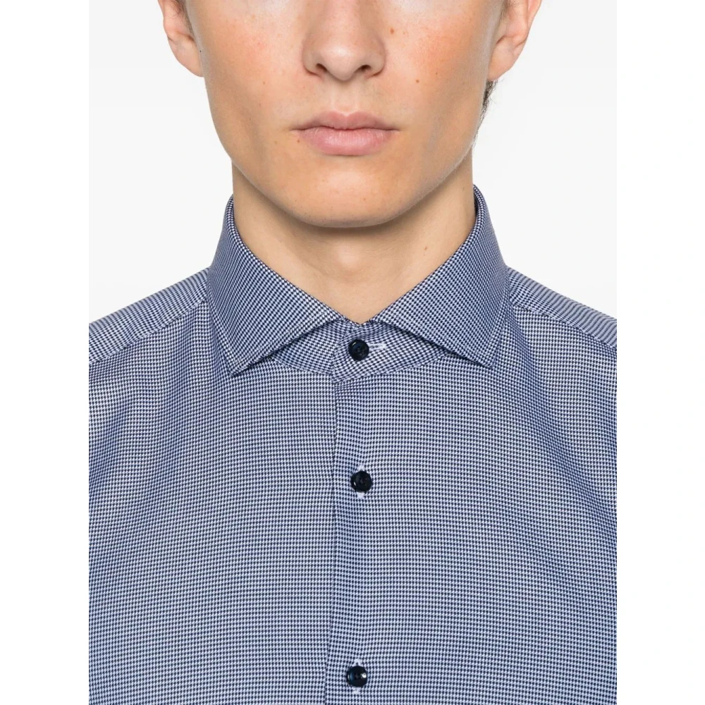 Hugo Boss Casual Katoenen Overhemd voor Mannen Blue Heren
