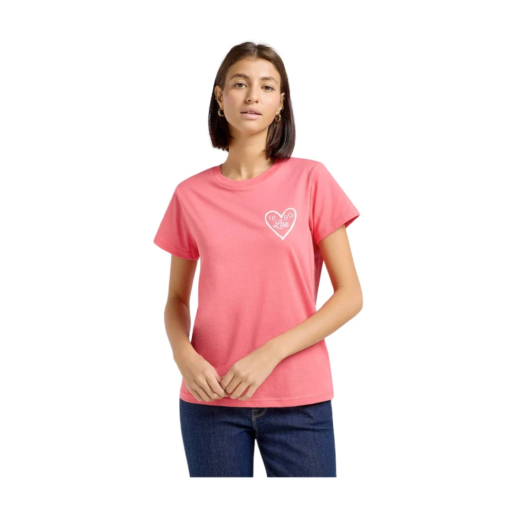 Lee Casual T-shirt in kleine Red Dames