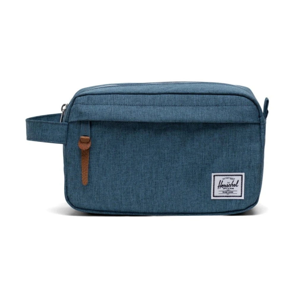 Herschel Unisex Blue Crosshatch Cosmetic Bag