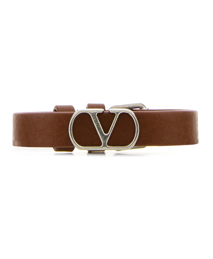 bracelet-logo-en-cuir-boucle-argentee