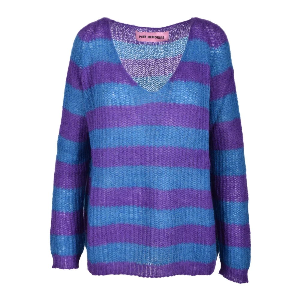 Pink Memories Zachte Gebreide Trui Purple Dames