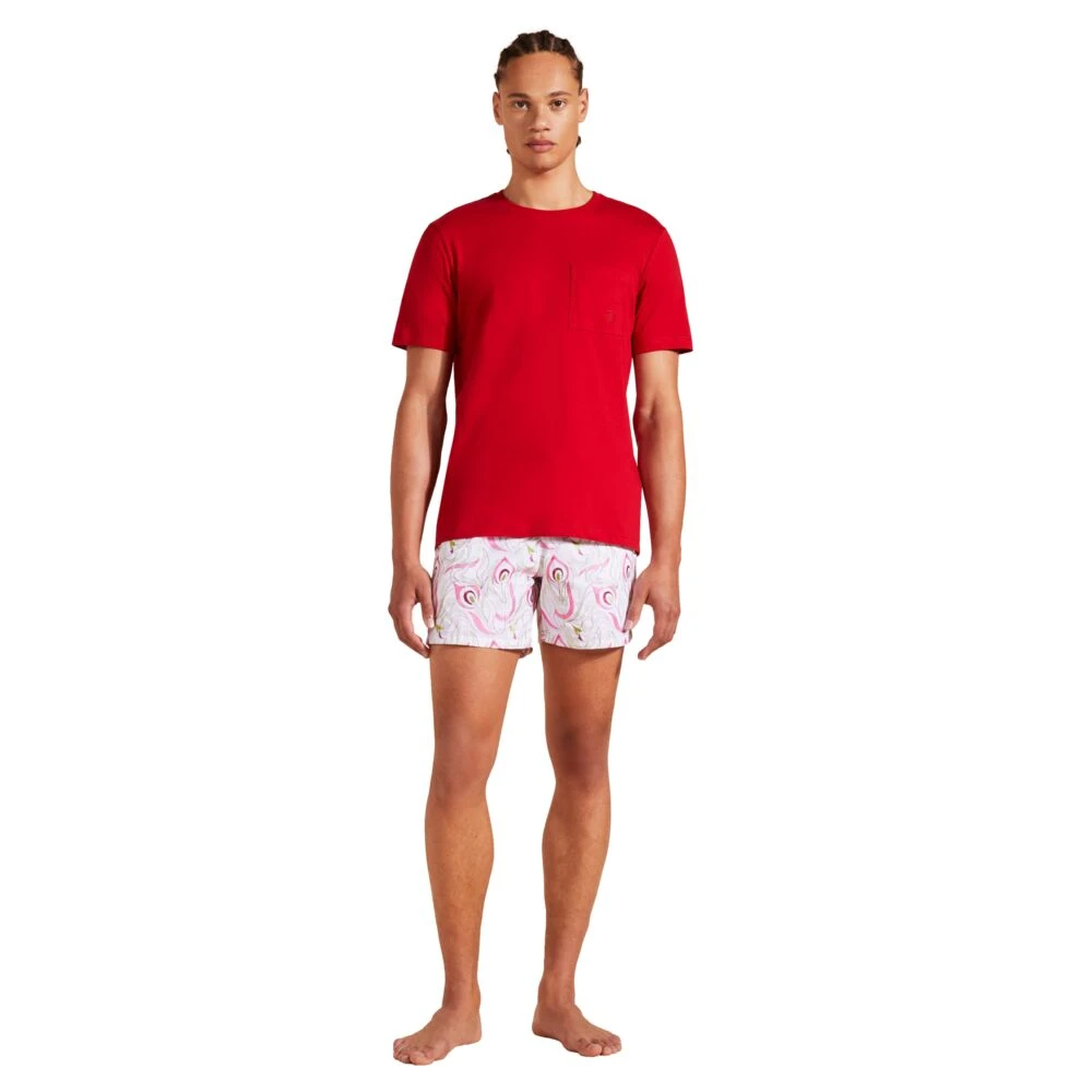 Vilebrequin Heren Biologisch Katoen Schildpad T-Shirt Red Heren