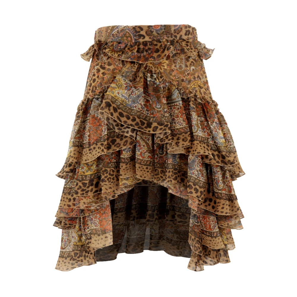 Etro Women's Multicolor Flounce Skirt - Short Skirts - Xs - Skirts