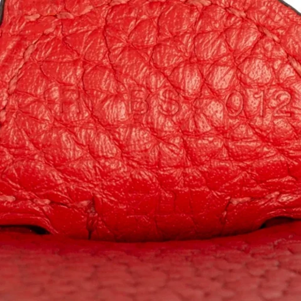 Hermès Vintage Pre-owned Leather shoulder-bags Red Dames
