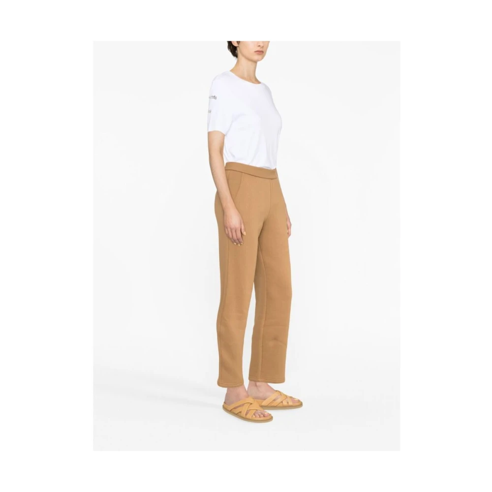 Max Mara Camel Brown Straight-Leg Track Pants Brown Dames