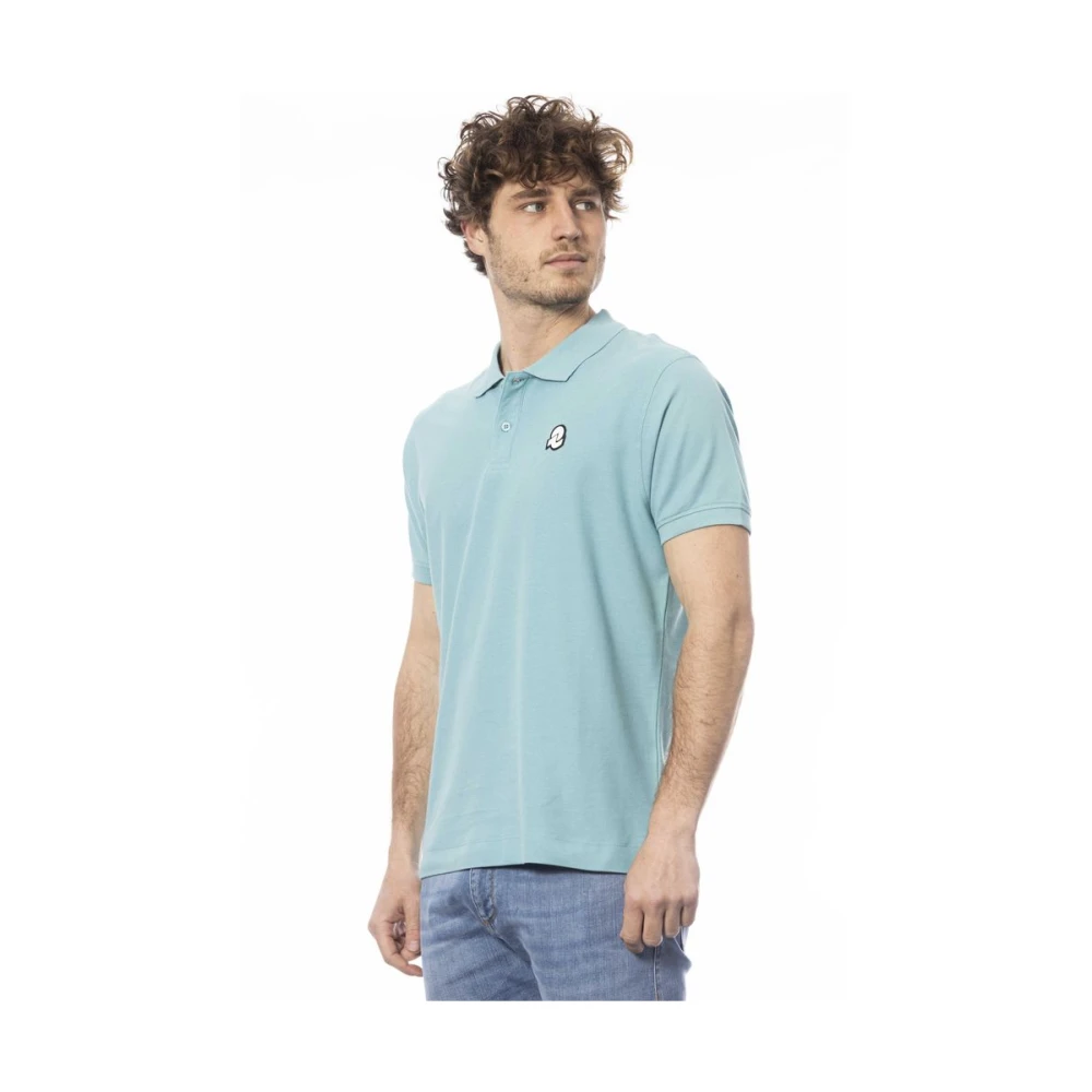Invicta Blauw Katoenen Poloshirt met Logo Blue Heren