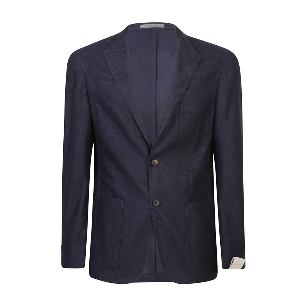 Corneliani Blauwe Jassen voor Mannen Blue Heren